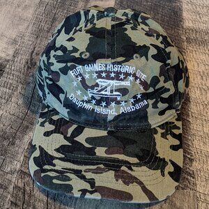 Fort Gaines Historic Site Alabama Hat Cotton Camo Strapback